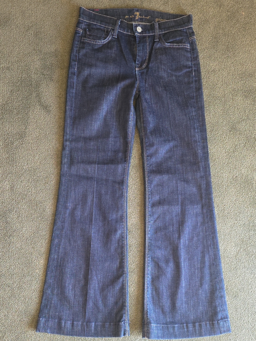 NWOT 7 For All Mankind GINGER!!!Dark Blue Size 25